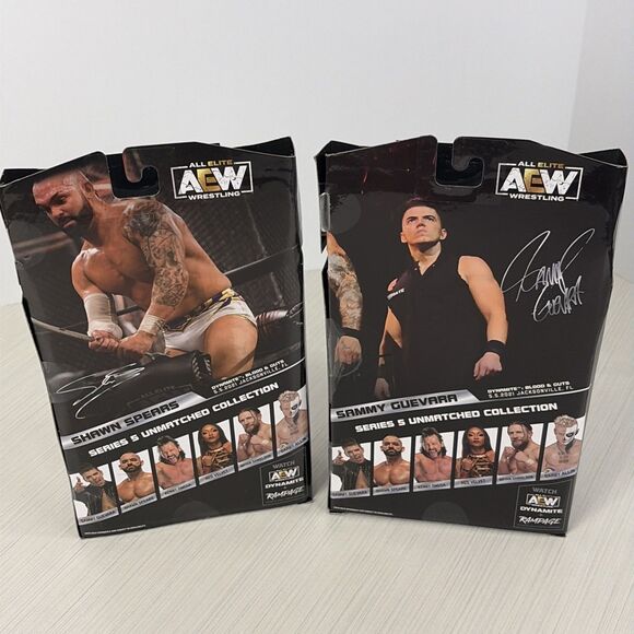 AEW Sammy Guevara Shawn Spears Unmatched Collection Wrestling Figure Lot - Picture 6 of 6